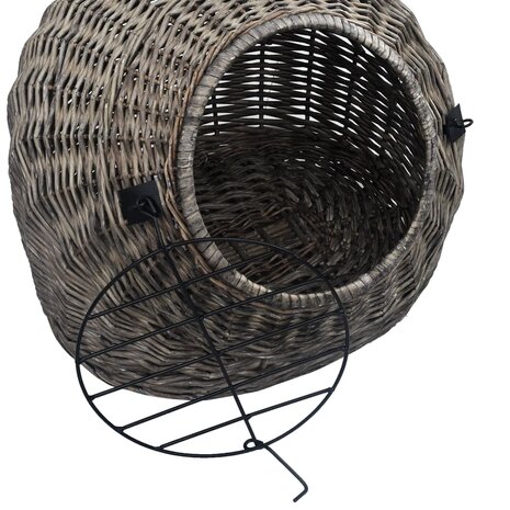 Kattendrager 60x45x45 cm natuurlijk wilgenhout grijs 7