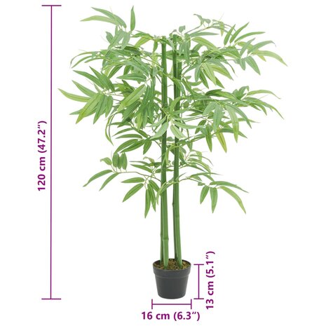 Kunstplant bamboe 384 bladeren 120 cm groen 4