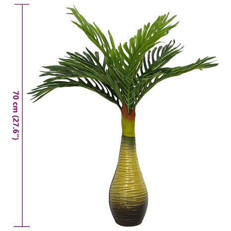 Kunstpalmplant 9 blaadjes 70 cm groen 5