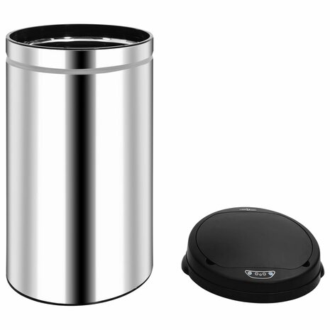 Prullenbak met automatische sensor 50 L roestvrij staal 4