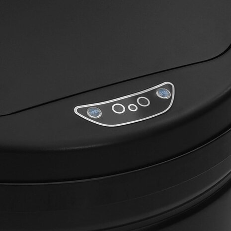Prullenbak met automatische sensor 40 L koolstofstaal zwart 6
