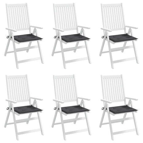 Tuinstoelkussens 6 st 40x40x4 cm oxford stof antracietkleurig 4