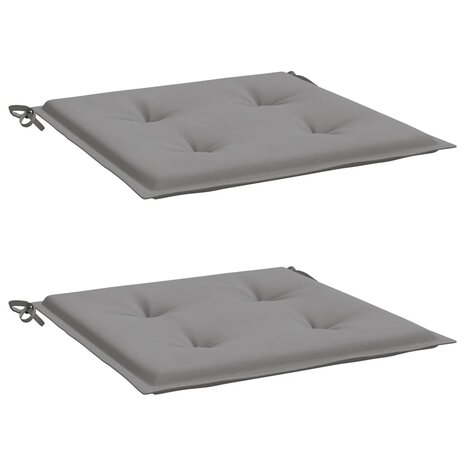 Tuinstoelkussens 2 st 40x40x4 cm oxford stof grijs 3
