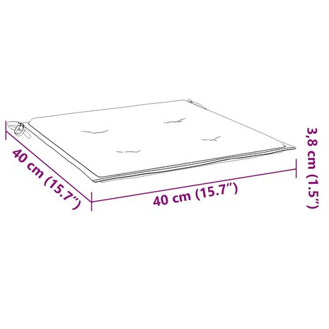 Tuinstoelkussens 2 st 40x40x4 cm oxford stof grijs 9