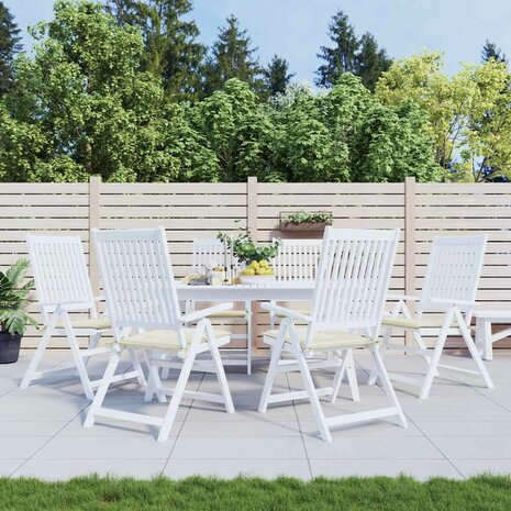 Tuinstoelkussens 6 st 40x40x4 cm oxford stof cr&egrave;mekleurig 1
