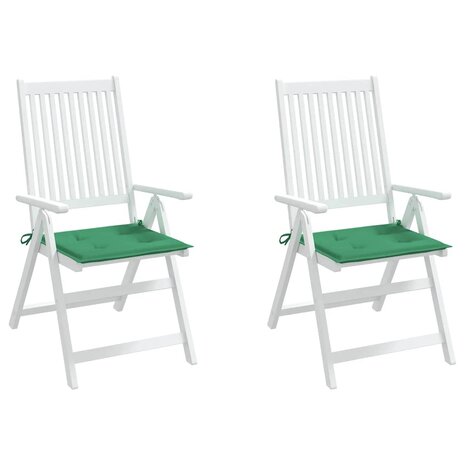 Tuinstoelkussens 2 st 40x40x4 cm oxford stof groen 4