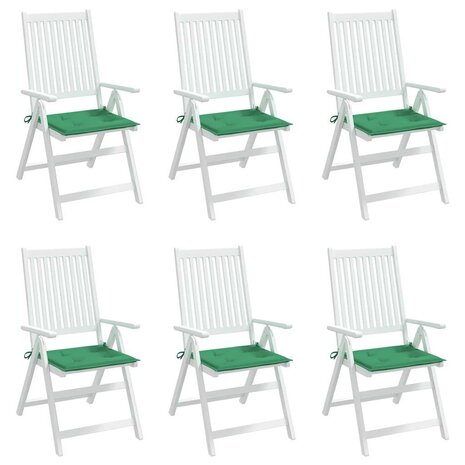 Tuinstoelkussens 6 st 40x40x4 cm oxford stof groen 4
