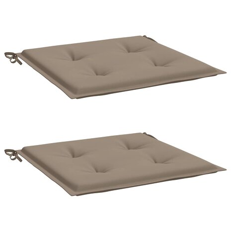 Tuinstoelkussens 2 st 40x40x4 cm oxford stof taupe 3