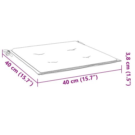 Tuinstoelkussens 2 st 40x40x4 cm oxford stof taupe 9