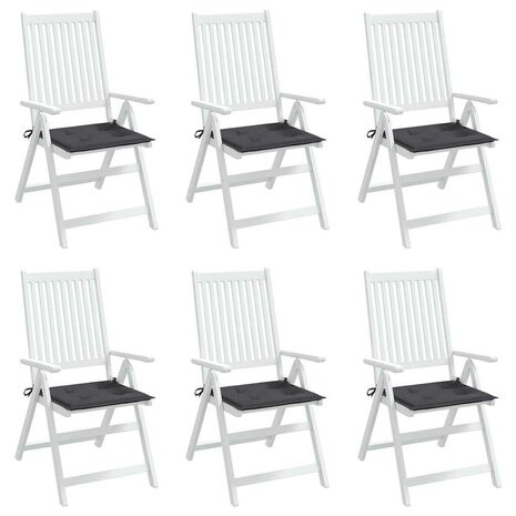 Tuinstoelkussens 6 st 50x50x4 cm oxford stof antracietkleurig 4