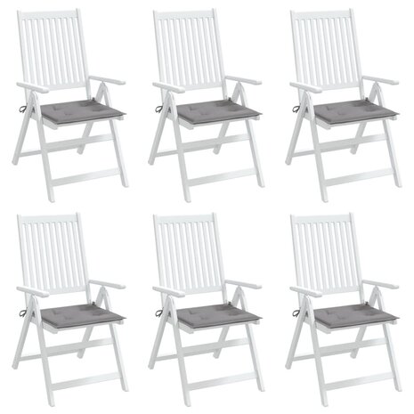 Tuinstoelkussens 6 st 50x50x4 cm oxford stof grijs 4