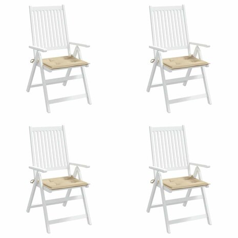 Tuinstoelkussens 4 st 50x50x4 cm oxford stof beige 4