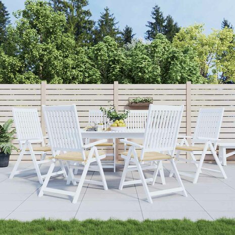 Tuinstoelkussens 6 st 50x50x4 cm oxford stof beige 1
