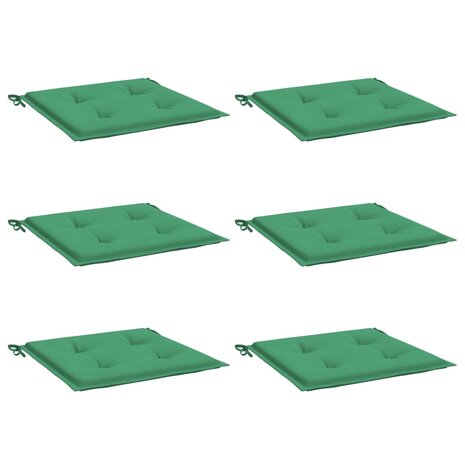 Tuinstoelkussens 6 st 50x50x4 cm oxford stof groen 3