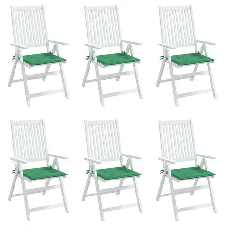 Tuinstoelkussens 6 st 50x50x4 cm oxford stof groen 4