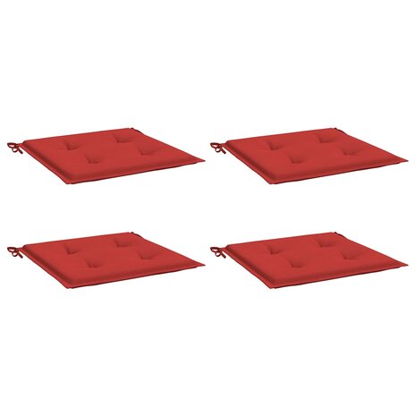 Tuinstoelkussens 4 st 50x50x4 cm oxford stof rood 3