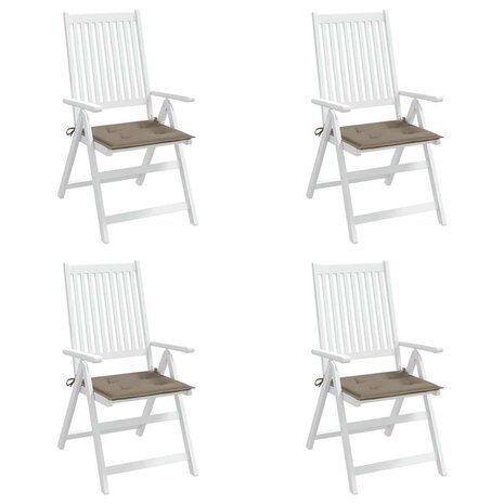 Tuinstoelkussens 4 st 50x50x4 cm oxford stof taupe 4