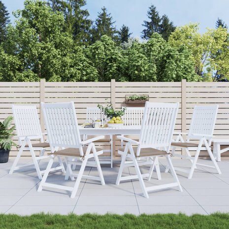 Tuinstoelkussens 6 st 50x50x4 cm oxford stof taupe 1