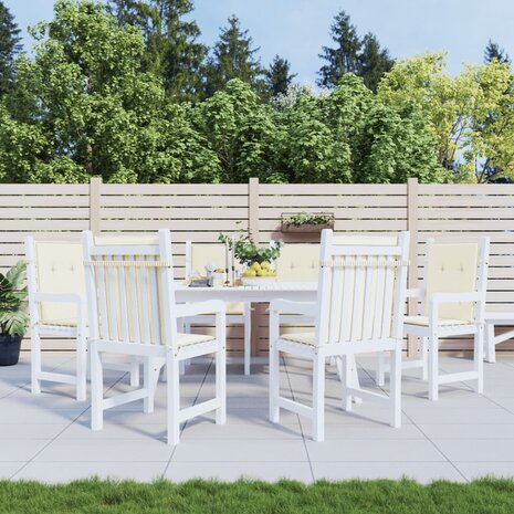 Tuinstoelkussens 6 st 100x50x3 cm oxford stof cr&egrave;mekleurig 1