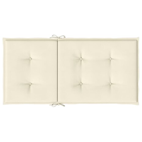 Tuinstoelkussens 6 st 100x50x3 cm oxford stof cr&egrave;mekleurig 7