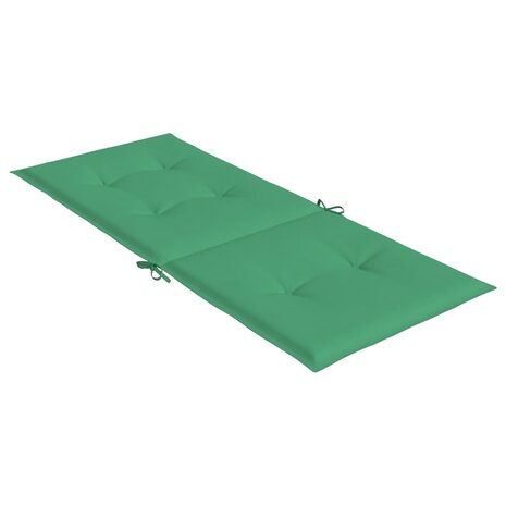 Tuinstoelkussens 4 st hoge rug 120x50x3 cm stof groen 6