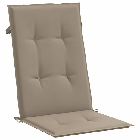 Tuinstoelkussens 2 st hoge rug 120x50x3 cm stof taupe 5