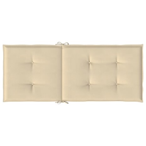 Tuinstoelkussens 4 st hoge rug120x50x3 cm stof beige 7