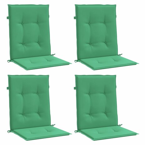Tuinstoelkussens lage rug 4 st 100x50x3 cm oxford stof groen 3