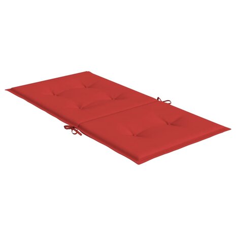 Tuinstoelkussens lage rug 2 st 100x50x3 cm oxford stof rood 6