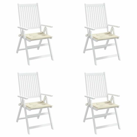 Tuinstoelkussens 4 st 40x40x4 cm oxford stof cr&egrave;mekleurig 4