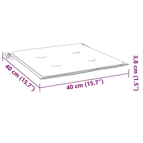 Tuinstoelkussens 4 st 40x40x4 cm oxford stof beige 9