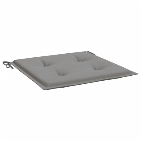 Tuinstoelkussens 2 st 50x50x4 cm stof grijs 5