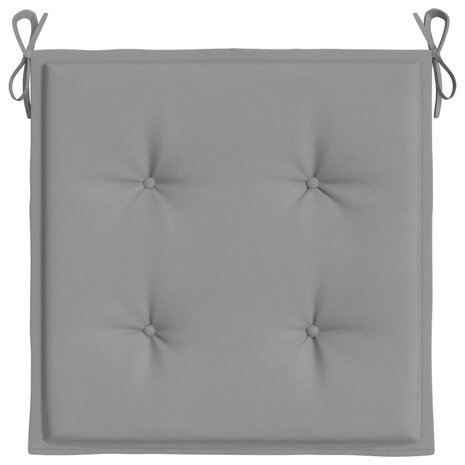 Tuinstoelkussens 2 st 50x50x4 cm stof grijs 6