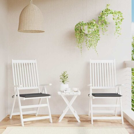 Tuinstoelkussens 2 st 50x50x4 cm oxford stof antracietkleurig 1