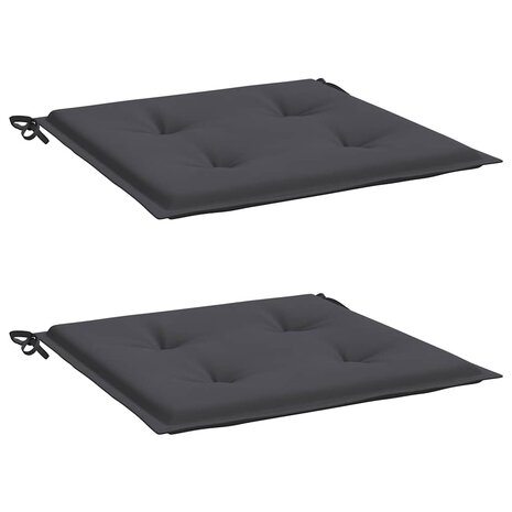 Tuinstoelkussens 2 st 50x50x4 cm oxford stof antracietkleurig 3