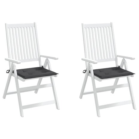 Tuinstoelkussens 2 st 50x50x4 cm oxford stof antracietkleurig 4