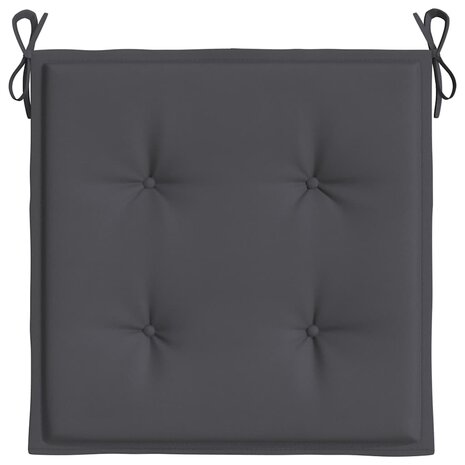 Tuinstoelkussens 2 st 50x50x4 cm oxford stof antracietkleurig 6