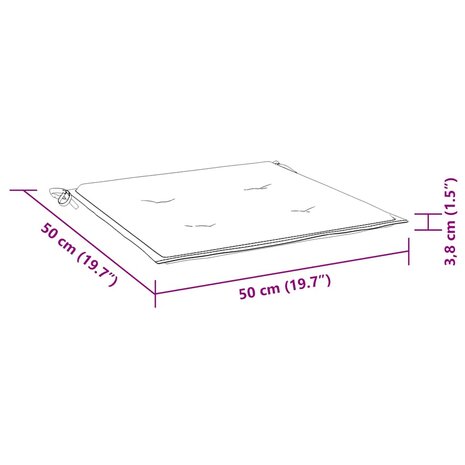 Tuinstoelkussens 2 st 50x50x4 cm oxford stof antracietkleurig 9