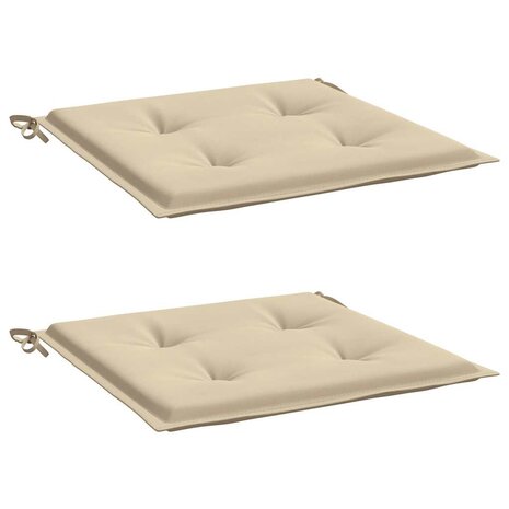 Tuinstoelkussens 2 st 50x50x4 cm oxford stof beige 3