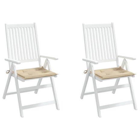 Tuinstoelkussens 2 st 50x50x4 cm oxford stof beige 4