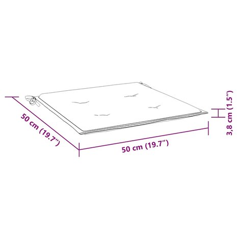 Tuinstoelkussens 2 st 50x50x4 cm oxford stof beige 9