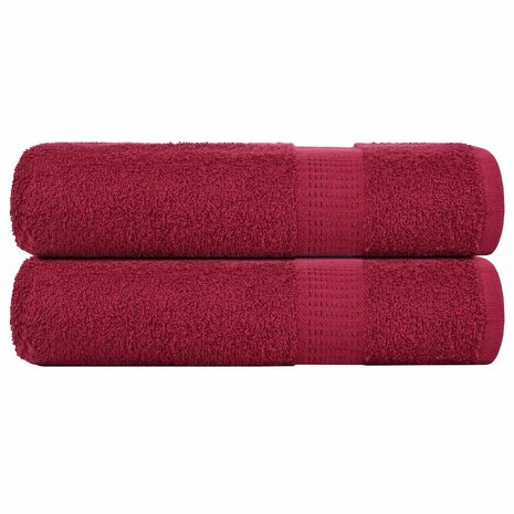 Handdoeken FROGN 2 st 50x100 cm 360 g/m&sup2; bordeaux 1