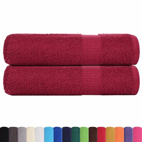 Handdoeken FROGN 2 st 50x100 cm 360 g/m&sup2; bordeaux 2