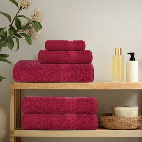 Douchehanddoeken FROGN 2 st 70x140 cm 360 g/m&sup2; bordeaux 3
