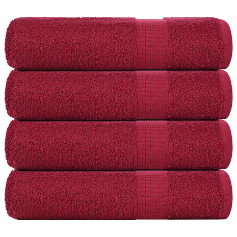 Douchehanddoeken FROGN 4 st 70x140 cm 360 g/m&sup2; bordeaux 1