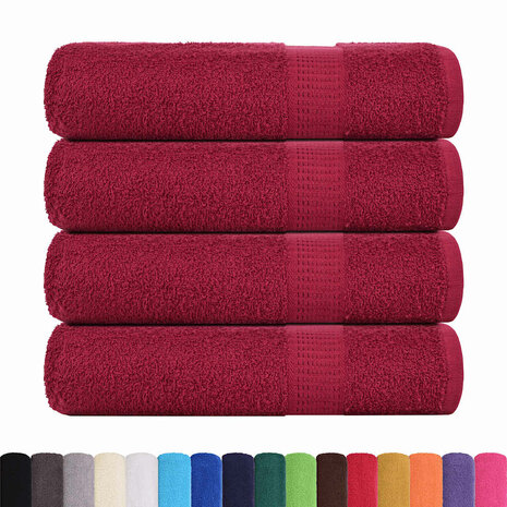 Douchehanddoeken FROGN 4 st 70x140 cm 360 g/m&sup2; bordeaux 2