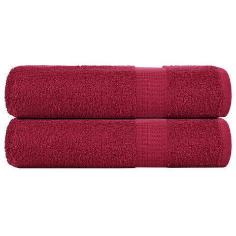 Badhanddoeken FROGN 2 st 100x150 cm 360 g/m&sup2; bordeaux 1