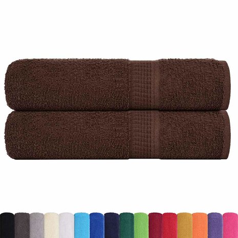 Handdoeken FROGN 2 st 50x100 cm 360 g/m&sup2; bruin 2
