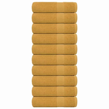 Handdoeken FROGN 10 st 50x100 cm 360 g/m&sup2; goud 1