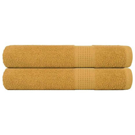 Handdoeken FROGN 2 st 100x200 cm 360 g/m&sup2; goud 1